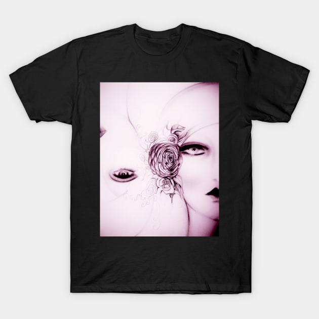 LILAC GIFT SHOP PRINT 70S FACE FASHION TWIN ART DECO POSTER T-Shirt by jacquline8689